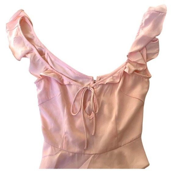 superdown Tops - Pink‎ milkmaid ruffle top size XS coquette